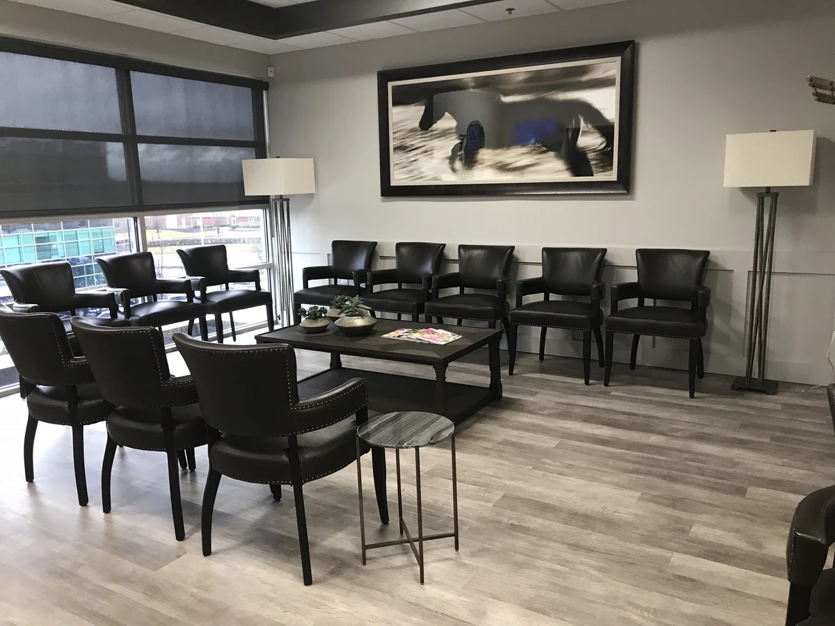 Waiting area at an E Tabb healthcare construction project in Lexington, Kentucky